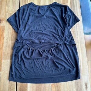 Athleta Air Out Cinch Tee Black L
